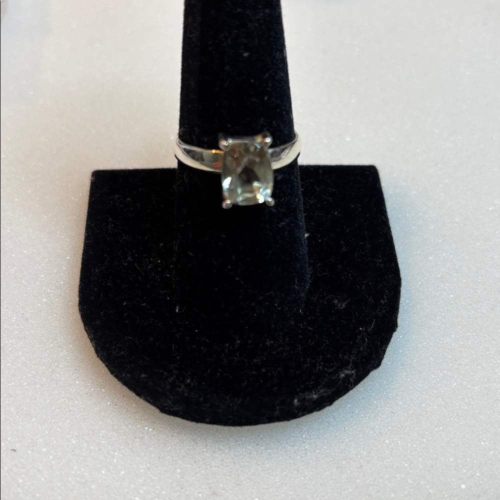 Prasiolite ring size 8 - Picture 4 of 5